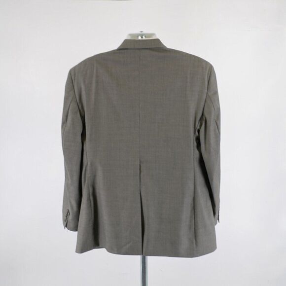 Jos A Bank Textured Wool Beige Black Star Check 44R Blazer 2 Button Tagged 46R - Picture 6 of 12